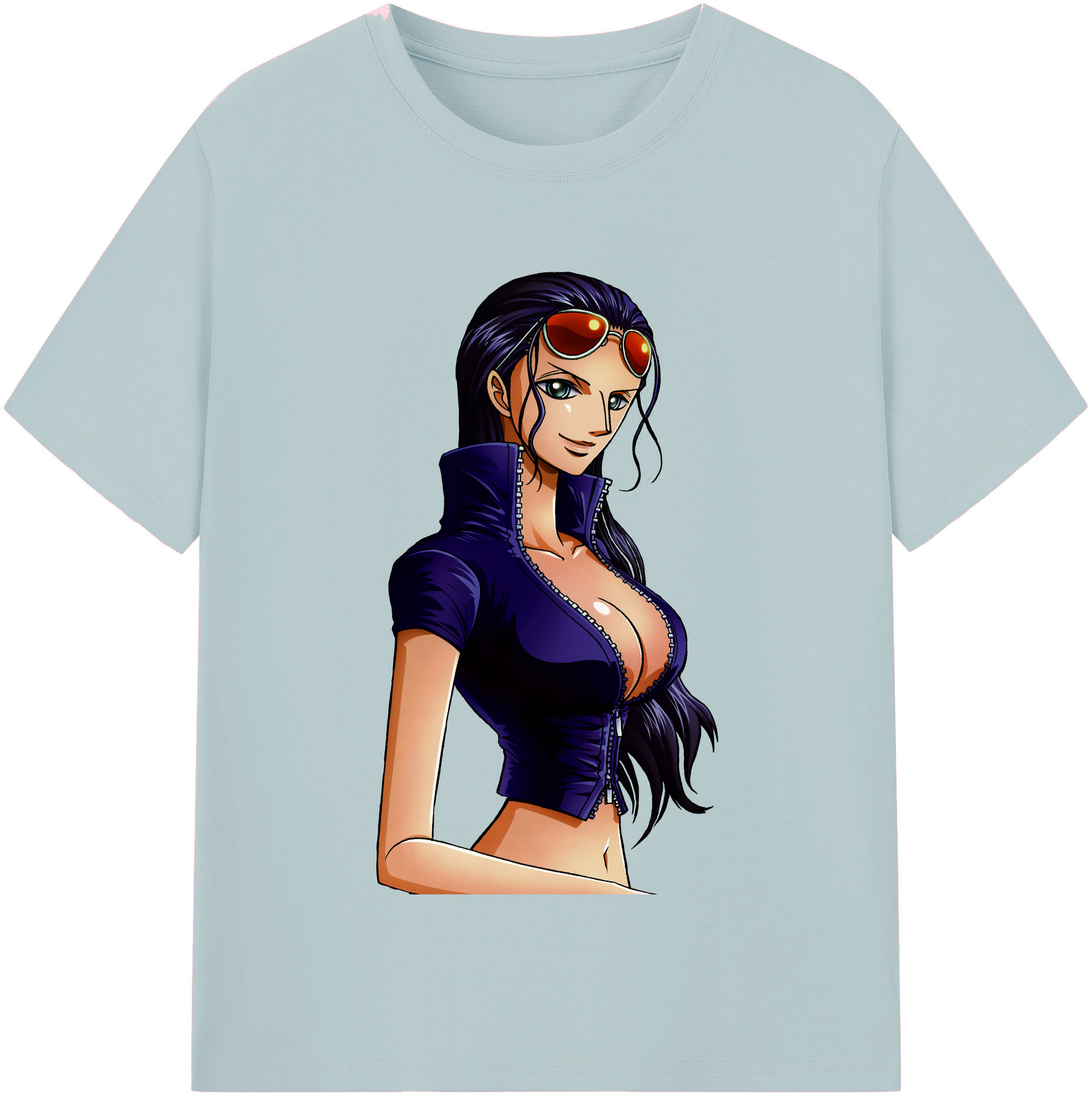 ワンピース ニコ・ロビン ONE PIECE Nico Robin 綿100％半袖Tシャツ（フロントプリント）